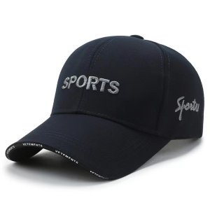black cotton baseball cap