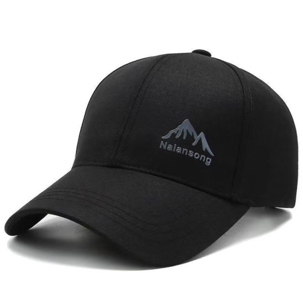 black cotton baseball cap