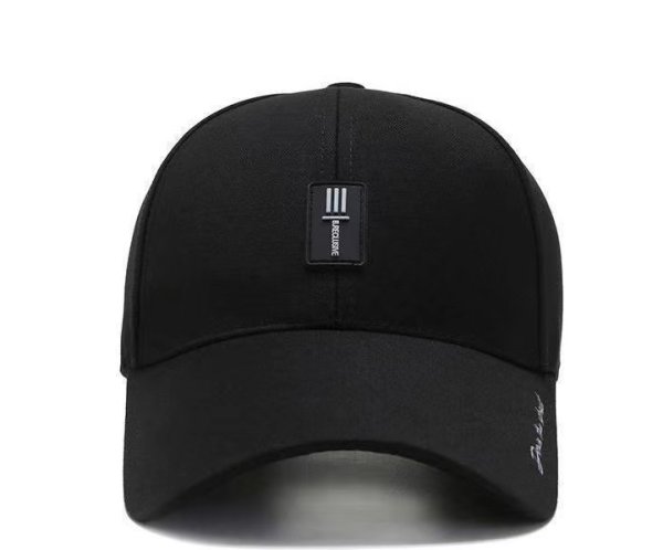 black cotton baseball cap