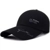black baseball cap embroidered