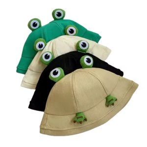 cartoon frog bucket hat