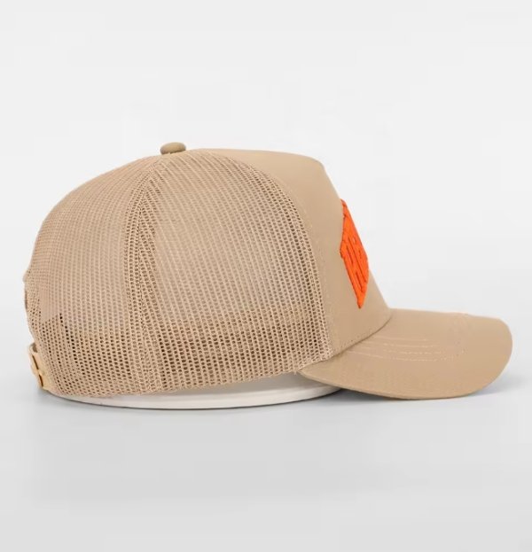 brown trucker hat