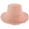 frayed edge bucket hat
