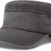 short bill military hat