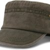 short bill military hat