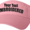 embroidered visor cap
