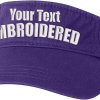 embroidered visor cap