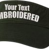 embroidered visor hats