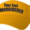 embroidered visor hats