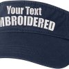 embroidered visor cap