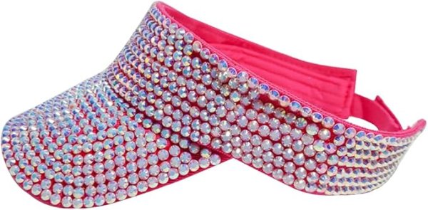 rhinestone visor caps