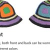 colorful knit bucket hat