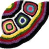 colorful knit bucket hat