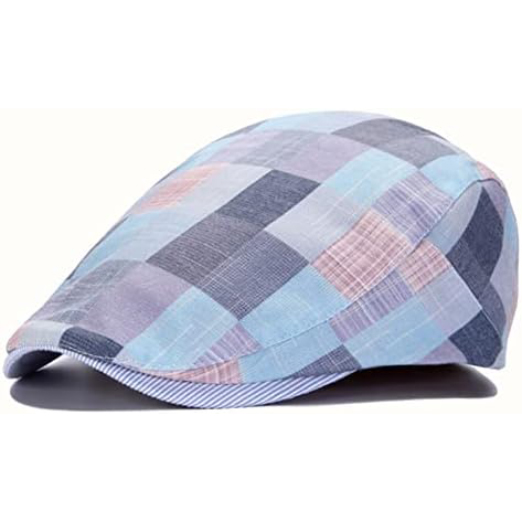 checkered flat cap