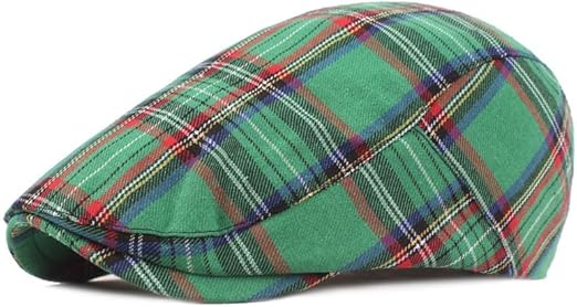 checkered flat cap