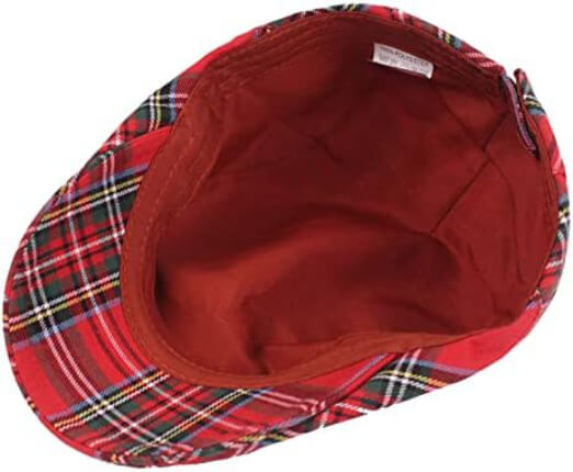 checkered flat hat